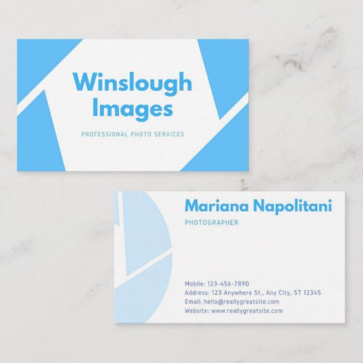 Standaard visitekaartje (Voorkant / Achterkant)