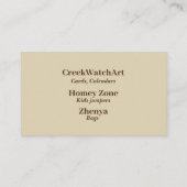 Standaard Visitekaartje Zhenya-Design (Achterkant)