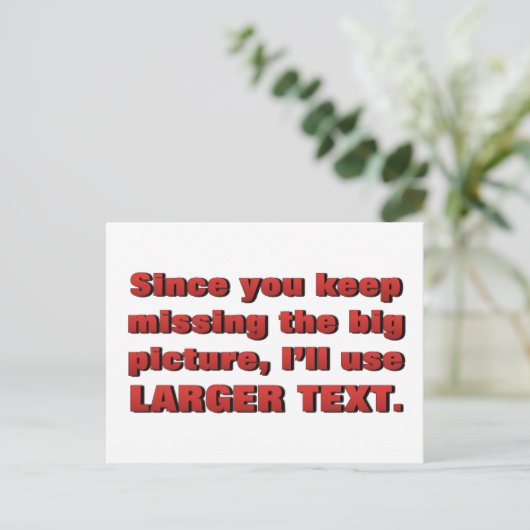 Standaard voor het lezen van de fijne afdruk briefkaart (Staand voorkant)