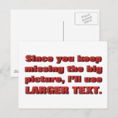 Standaard voor het lezen van de fijne afdruk briefkaart (Voorkant / Achterkant)