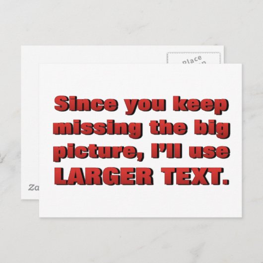 Standaard voor het lezen van de fijne afdruk briefkaart (Voorkant / Achterkant)