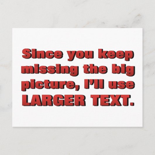 Standaard voor het lezen van de fijne afdruk briefkaart (Voorkant)