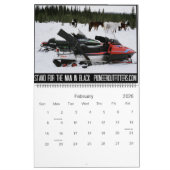 Standaard voor het Man in zwart gedrukte agenda Kalender (Feb 2026)