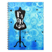  standaard voor mannequin Retro Blue MODE Notitieboek (Voorkant)
