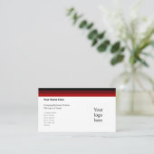 Standaard voor zwarte en diepgaande rode Logo Visitekaartje (Staand voorkant)