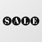 Standaard winkelvenster Verkoop zwart venster Vers Raamsticker (Vel)