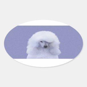 Standaard Wit-kleurenschilderen - Oorspronkelijke  Ovale Sticker