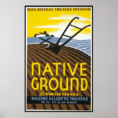  standaard WPA-landbouw op de grond Poster (Voorkant)