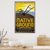  standaard WPA-landbouw op de grond Poster (Keuken)