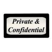 Standaard Zakelijk Private Large Label (Voorkant)