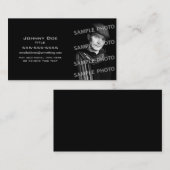 Standaard zwart fotosjabloon visitekaartje (Voorkant / Achterkant)