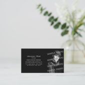 Standaard zwart fotosjabloon visitekaartje (Staand voorkant)