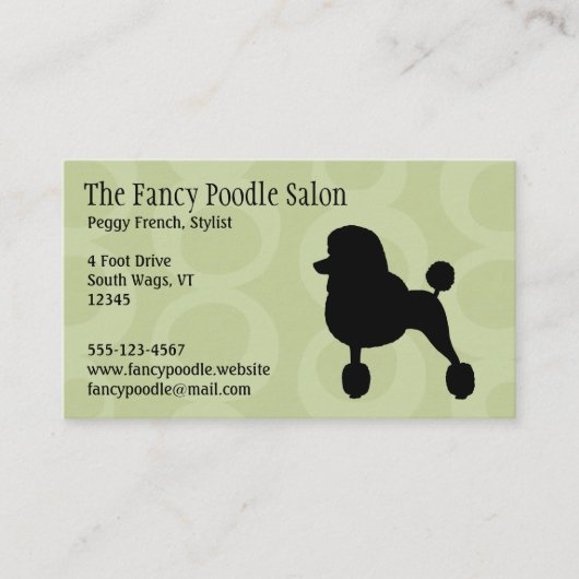 Standaard zwart werkblad Silhouette Visitekaartje (Voorkant)