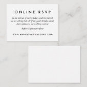 Standaard zwart-wit bruiloft online RSVP-kaart Informatiekaartje (Voorkant / Achterkant)