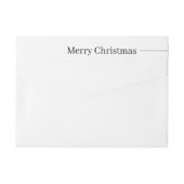 Standaard zwart-wit kerstterugzendadres (Achterkant)