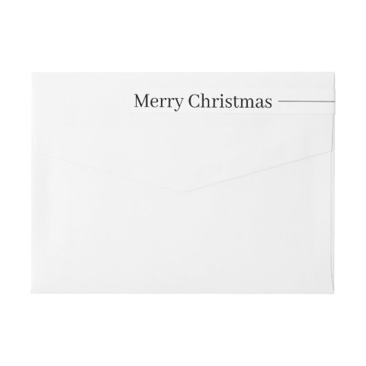 Standaard zwart-wit kerstterugzendadres (Achterkant)