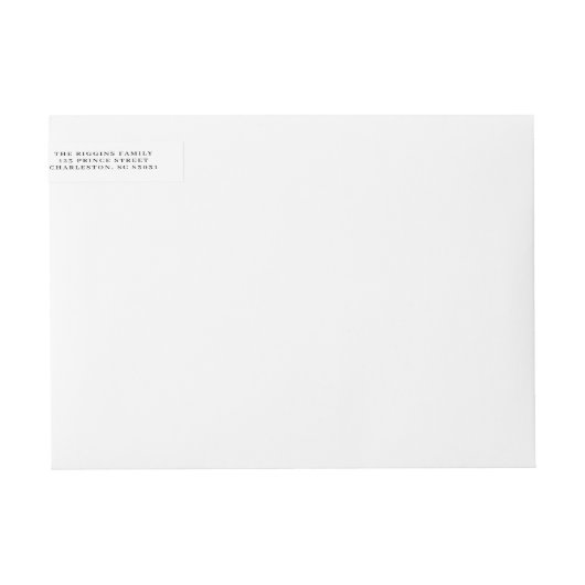 Standaard zwart-wit kerstterugzendadres (Voorkant)