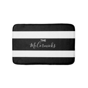 Standaard zwart-wit model gestreept badmat