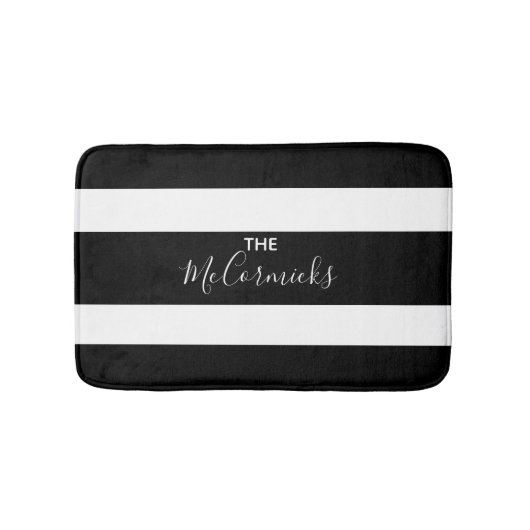 Standaard zwart-wit model gestreept badmat (Voorkant)