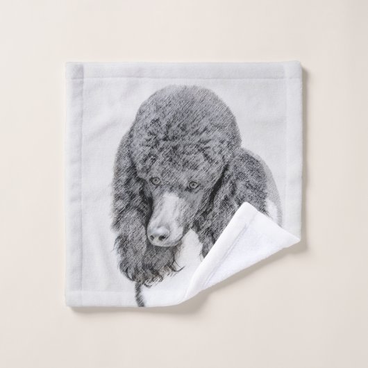 Standaard zwart-witschilderwerk met wieltjes bad handdoek (Wasdoekje)