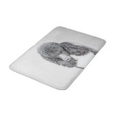 Standaard zwart-witschilderwerk met wieltjes badmat (Gekanteld)