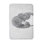 Standaard zwart-witschilderwerk met wieltjes badmat (Voorkant Verticaal)