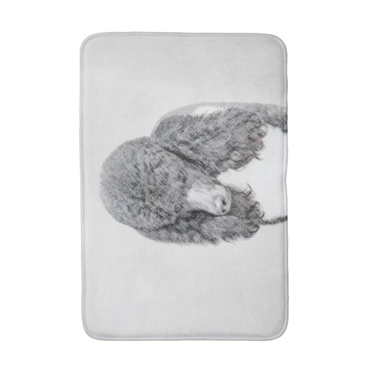 Standaard zwart-witschilderwerk met wieltjes badmat (Voorkant Verticaal)