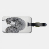 Standaard zwart-witschilderwerk met wieltjes bagagelabel (Achterkant horizontaal)