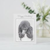 Standaard zwart-witschilderwerk met wieltjes briefkaart (Staand voorkant)