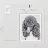 Standaard zwart-witschilderwerk met wieltjes briefkaart (Voorkant / Achterkant)