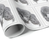 Standaard zwart-witschilderwerk met wieltjes cadeaupapier (Rol Hoek)