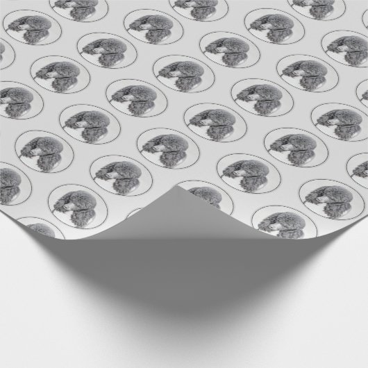 Standaard zwart-witschilderwerk met wieltjes cadeaupapier (Hoek)