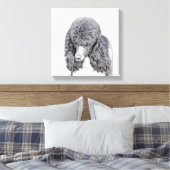 Standaard zwart-witschilderwerk met wieltjes canvas afdruk (Insitu (Slaapkamer))