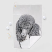 Standaard zwart-witschilderwerk met wieltjes golfhanddoek (Insitu)