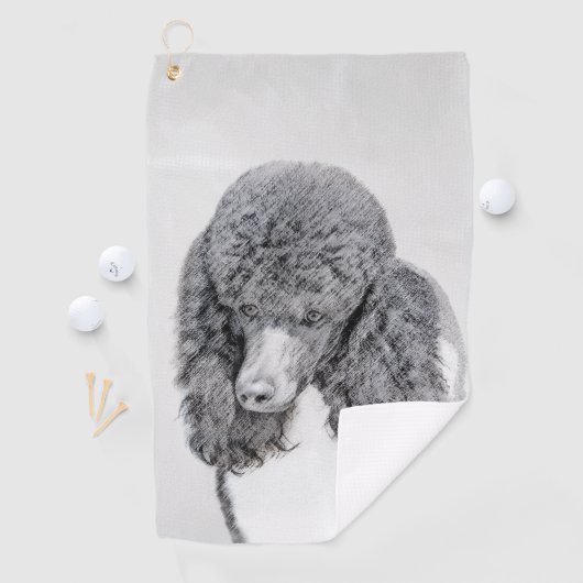 Standaard zwart-witschilderwerk met wieltjes golfhanddoek (Insitu)