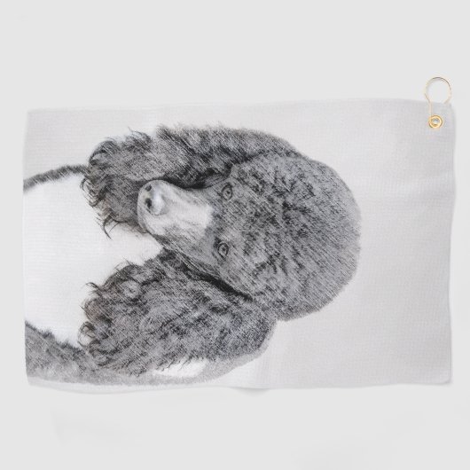 Standaard zwart-witschilderwerk met wieltjes golfhanddoek (Horizontaal)