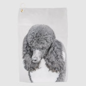 Standaard zwart-witschilderwerk met wieltjes golfhanddoek (Voorkant)