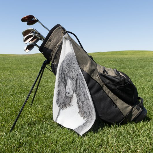 Standaard zwart-witschilderwerk met wieltjes golfhanddoek (Groen)