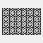 Standaard zwart-witschilderwerk met wieltjes inpakpapier vel (Voorkant 3)