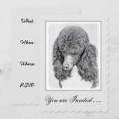 Standaard zwart-witschilderwerk met wieltjes kaart (Voorkant / Achterkant)