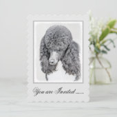 Standaard zwart-witschilderwerk met wieltjes kaart (Staand voorkant)