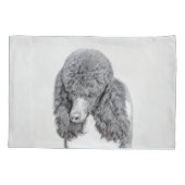 Standaard zwart-witschilderwerk met wieltjes kussensloop (Achterkant)