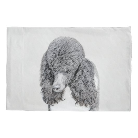 Standaard zwart-witschilderwerk met wieltjes kussensloop (Achterkant)