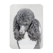 Standaard zwart-witschilderwerk met wieltjes magneet (Verticaal)