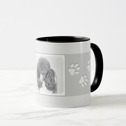 Standaard zwart-witschilderwerk met wieltjes mok (Voorkant rechts)