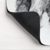 Standaard zwart-witschilderwerk met wieltjes muismat (Hoek)