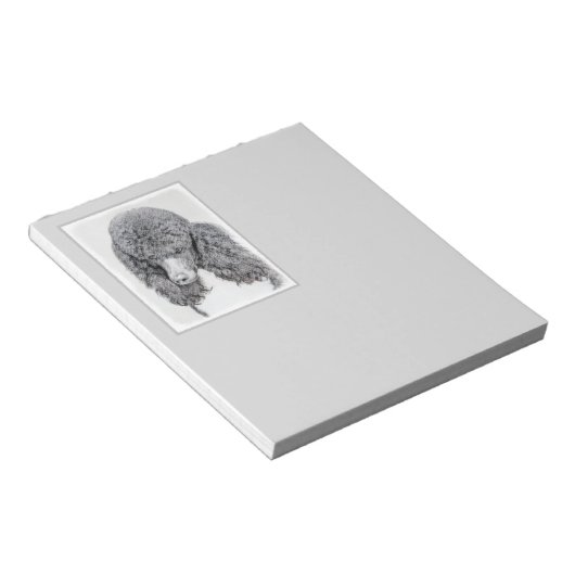 Standaard zwart-witschilderwerk met wieltjes notitieblok (Schuin)