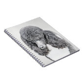 Standaard zwart-witschilderwerk met wieltjes notitieboek (Rechterzijde)