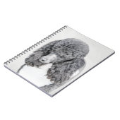 Standaard zwart-witschilderwerk met wieltjes notitieboek (Linkerzijde)