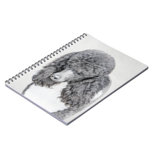 Standaard zwart-witschilderwerk met wieltjes notitieboek (Linkerzijde)